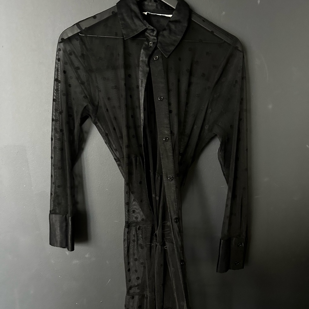 Black mesh polka dot cover